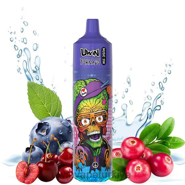 UWIN Crystal Türkiye - UWIN CRYSTAL 35k tek kullanımlık vape yaban mersini kiraz kızılcık 84JNB26